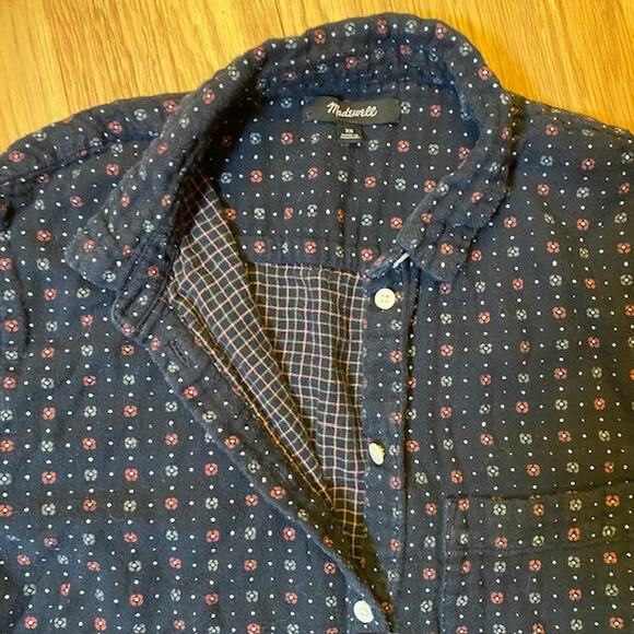 Madewell Mayfair Floral Button Up Womens XS Oversized Ex Boyfriend Shirt - Picture 4 of 13